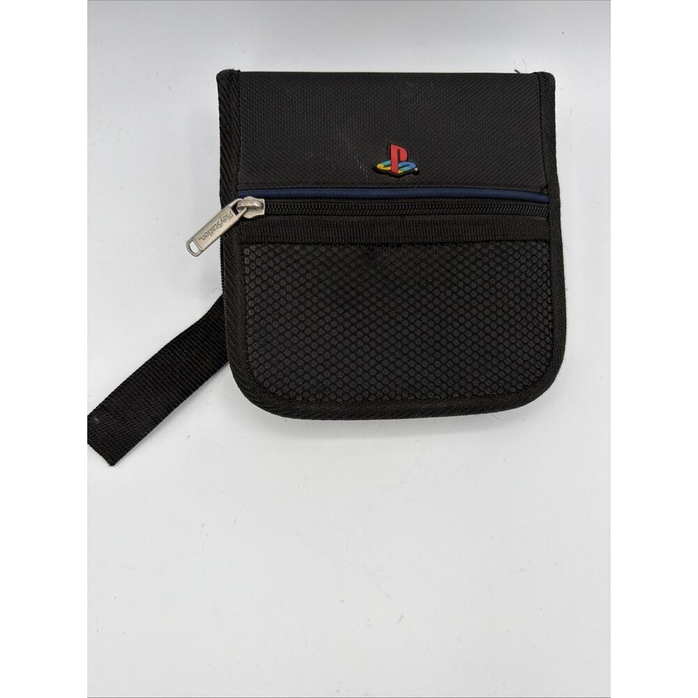 Vintage Sony Playstation PS1 20 Disc Game CD Zipper Holder Carrying Case Square